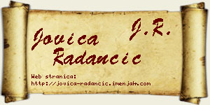 Jovica Radančić vizit kartica